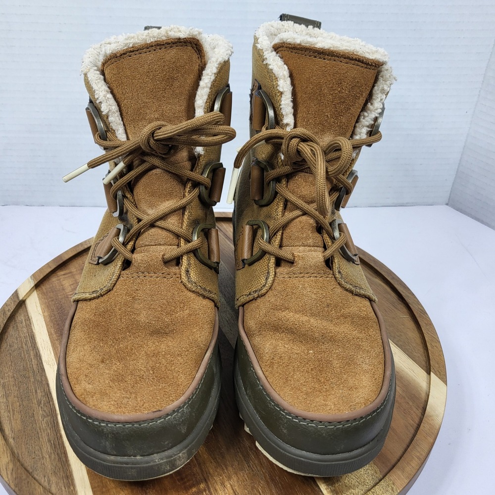 Sorel Lennox Street Waterproof Boots Womens 5 Omega Taupe Olive NL4469-242 - Picture 3 of 11
